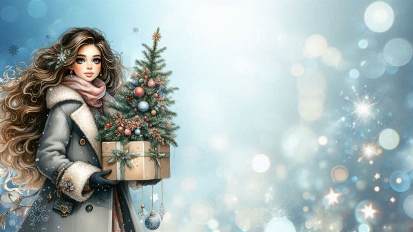 Шаблон,новогодняя открытка.11