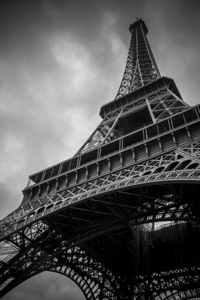 Monochrome Eiffel Tower