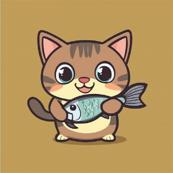 Котёнок и рыбка