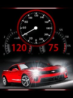 Red camaro car спидометр