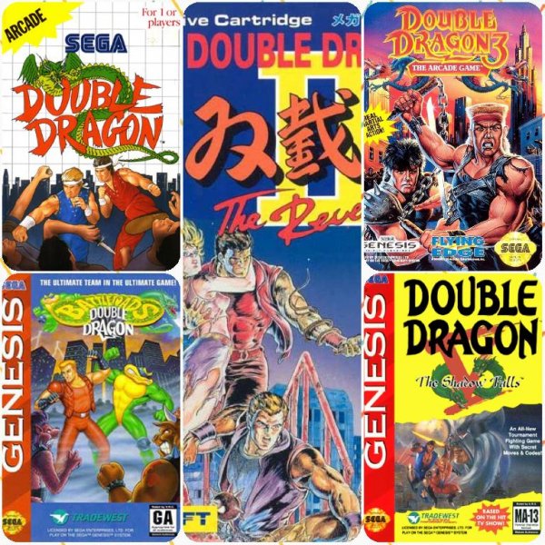 Double Dragon 5v1 (Rus) Sega GEN MD 16bit