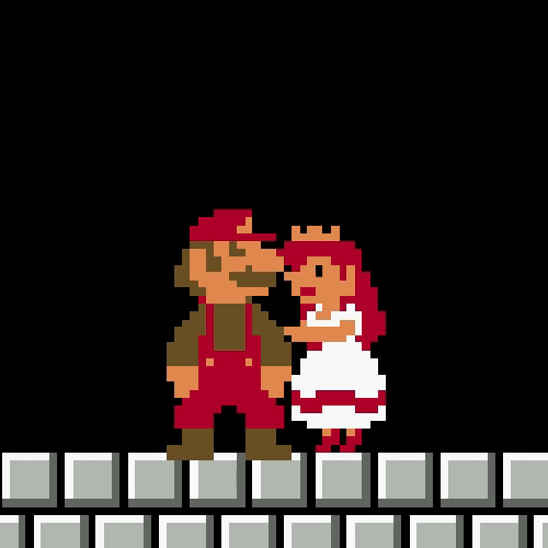 Super Mario Bros. The Right Ending of Mario and Peach