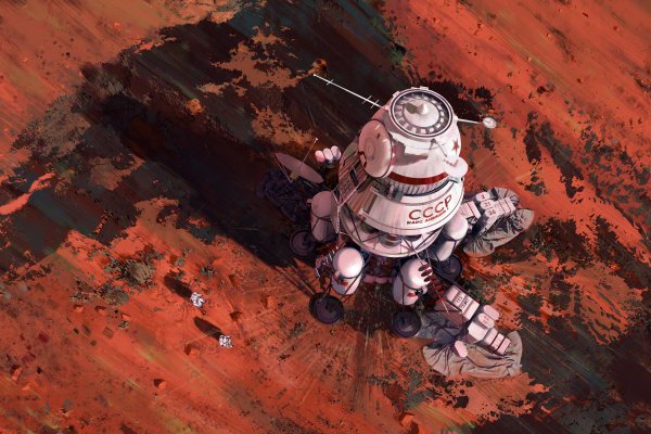 Promo art by Mac Rebisz - Red Mars Ambition 1 Lander