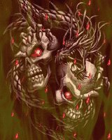 Dark Skull And Blood 176x220By