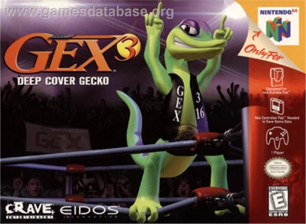 Gex 3-Deep Cover Gecko.(N-64)