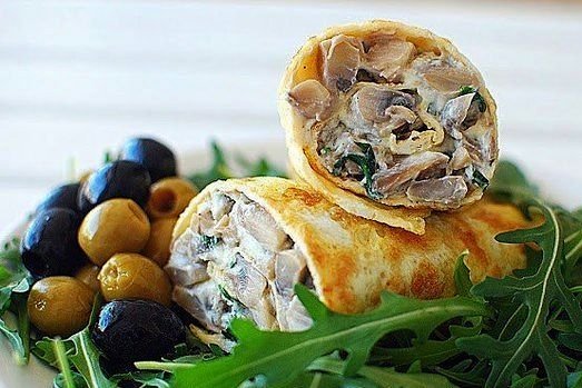 Омлет с грибами и сыром