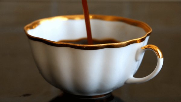 Чашка Кофе Чай Горячий Налейте Напиток Фарфоровый Эспрессо