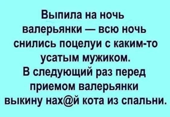 Выпила валерьянки