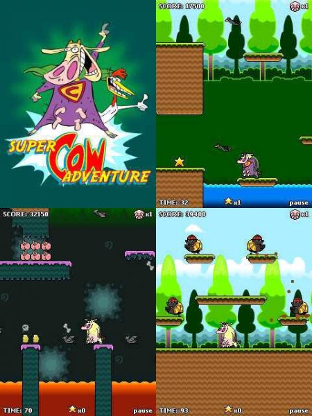 Super Cow and Chicken 240x320