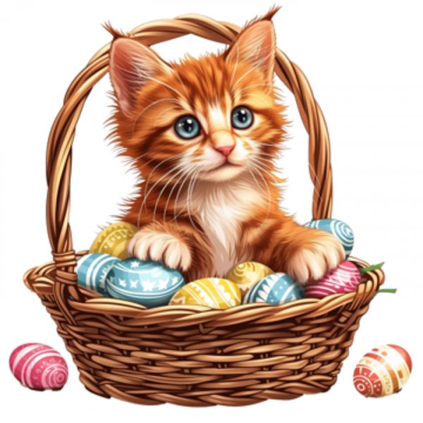 Котёнок в корзине