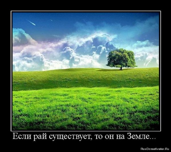 Если рай существует, то он на земле