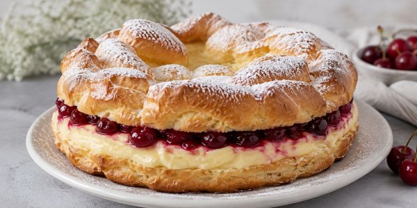 Удивительно вкусный торт Карпатка с заварным кремом и вишней