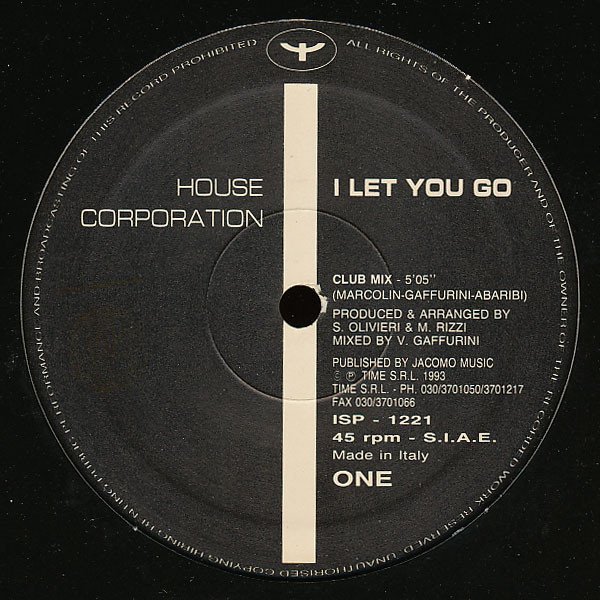 House Corporation - I Let You Go (Club Mix)