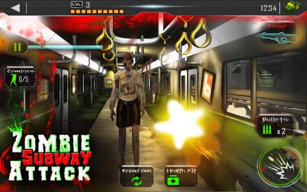 Angry Zombie Subway Attack 3D v 1.0