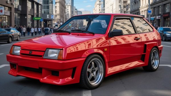 Tuning-scarlet-red-alloy-wheels