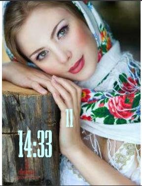 Русская красавица цифр часы