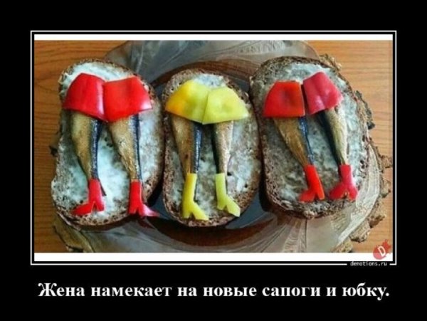Жена намекает на новые сапоги и юбку