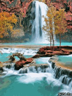 Осенний водопад