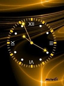golden analog clock