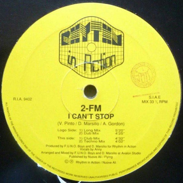 2 FM - I Can't Stop (Techno Mix)