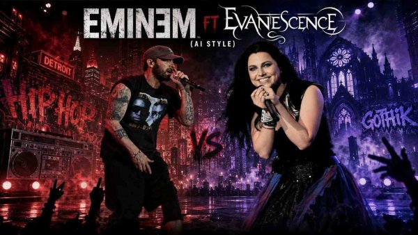 AI Flow Lab 1 - Eminem ft Evanescence (AI Style) | Detroit Hip Hop Meets Gothic Rock | Epic Rap Rock Fusion