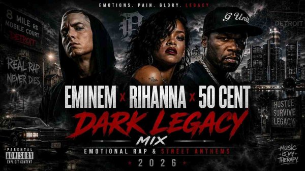 AI Flow Lab 1 - Eminem x Rihanna x 50 Cent  Dark Legacy Mix Emotional Rap &amp; Street Anthems 2026 (cover ai style)