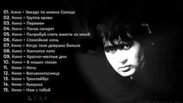 В. Цой - Топ 15 самых известных песен В. Цоя