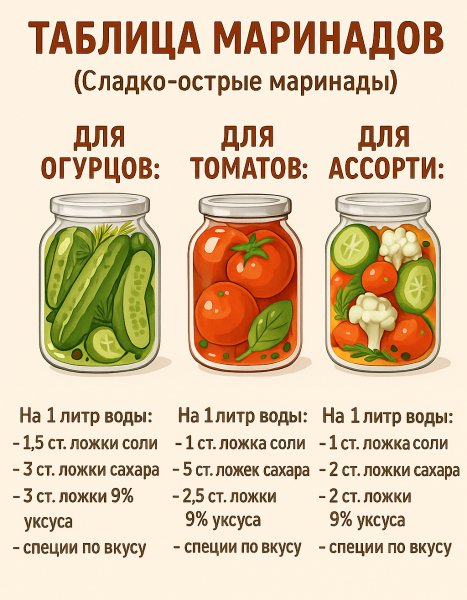 Различные маринады