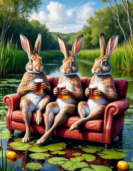 Hares With Beer