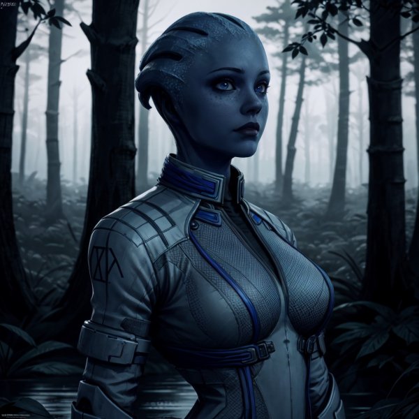 Лиара Т'Сони - инопланетянка из серии игр Mass Effect