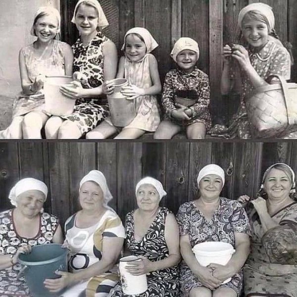 Фотка спустя годы, а дружба та же!