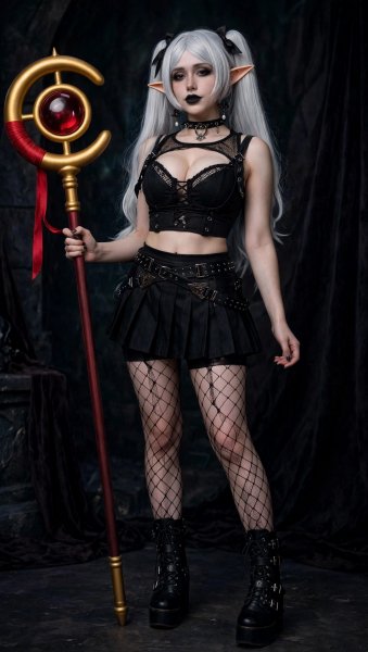 Sleeveless gothic elf