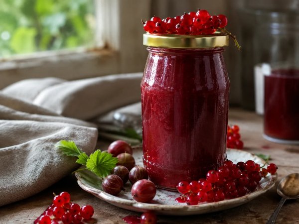 Соус из красной смородины и крыжовника