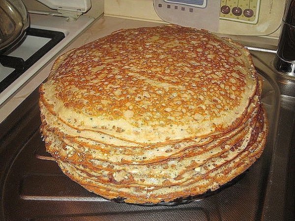 Заварные блины на кефире