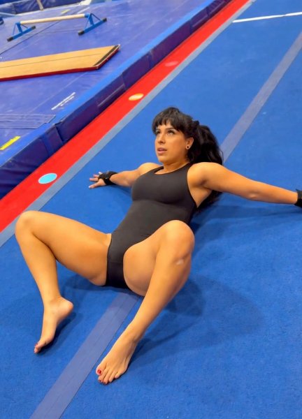 Gymnast photorealistic portrait