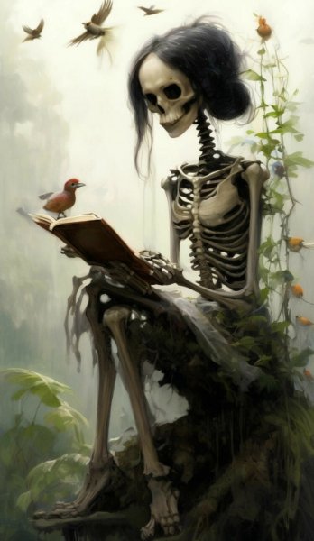 Читает книгу