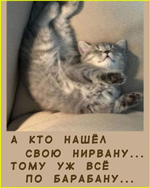 Нашёл нирвану - всё по барабану