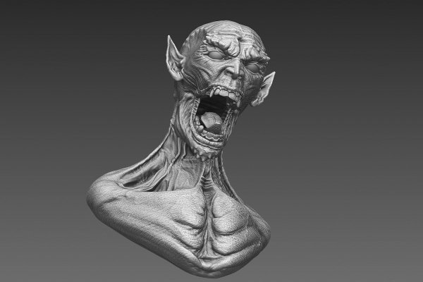 Monster bust 3d model c4d max obj fbx ma lwo 3ds 3dm st