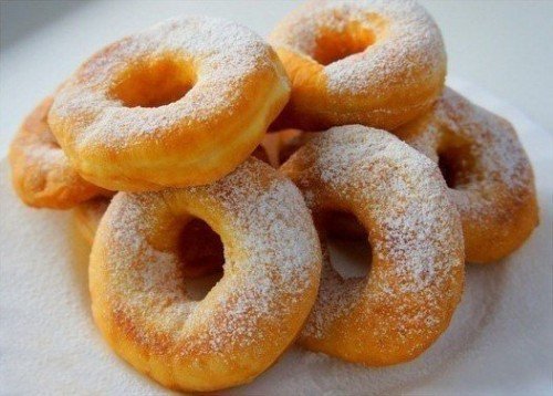 Воздушные пончики (на сгущённом молоке)