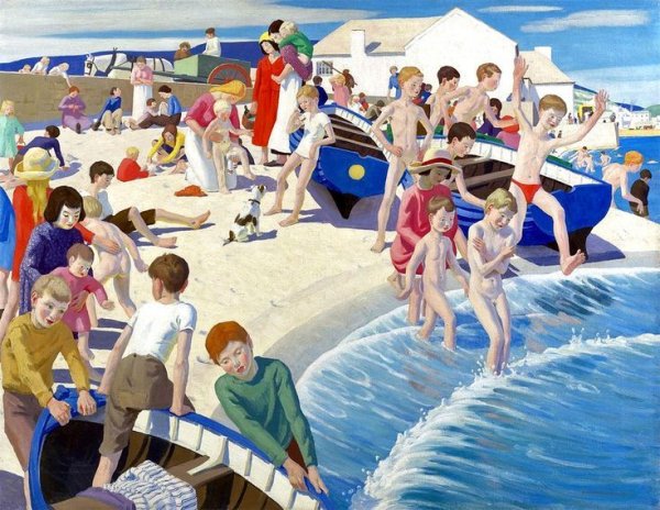 На пляже в Ньюлине (On the Beach at Newlyn), 1919год